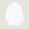 Asymmetrisk skjorte i poplin