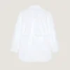 Asymmetrisk skjorte i poplin