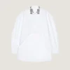 Asymmetrisk skjorte i poplin med paljetter Asymmetrisk skjorte i poplin med paljetter