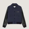 Aviator-blouson i blandet materiale