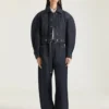 Back-To-Front Cocoon-jakke i rå denim