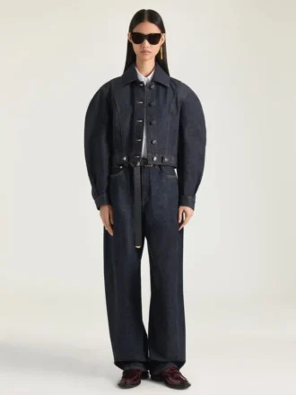 Back-To-Front Cocoon-jakke i rå denim