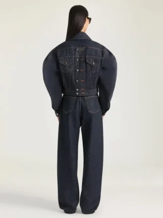Back-To-Front Cocoon-jakke i rå denim