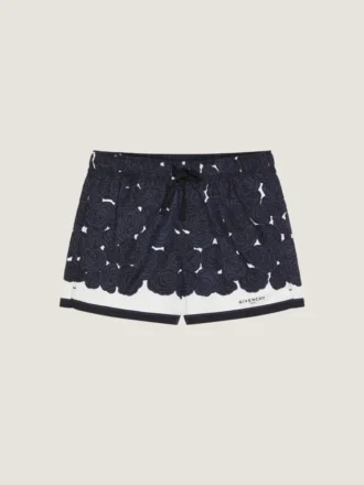 Badeshorts med blomstertrykk