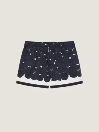 Badeshorts med blomstertrykk