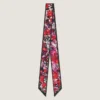 Bandeau i silke med blomstermønster
