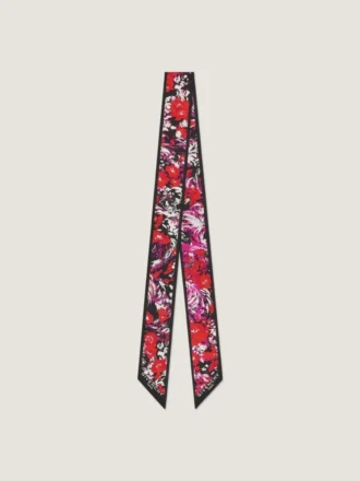 Bandeau i silke med blomstermønster