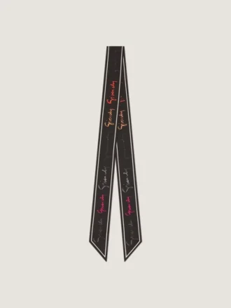 Bandeau i silke med flerfarget Givenchy-signatur