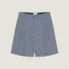 Bermudashorts i bomull med dobbel plissering og rutemønster Bermudashorts i bomull med dobbel plissering og rutemønster
