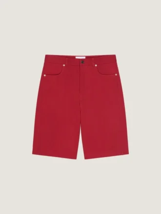 Bermudashorts i overfarget denim