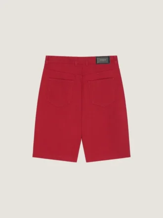 Bermudashorts i overfarget denim