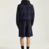 Bermudashorts i ull med rutemønster Bermudashorts i ull med rutemønster