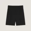 Bermudashorts med doble plisseringer i ull Bermudashorts med doble plisseringer i ull