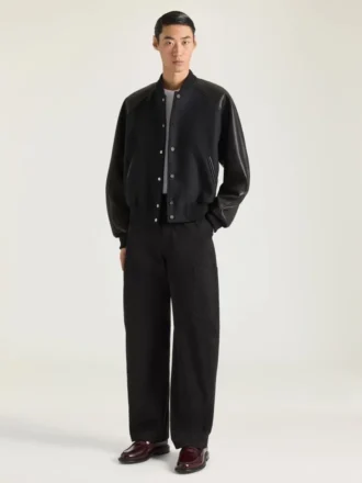 Blouson i blandet materiale med Givenchy Paris-broderi