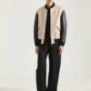 Blouson i blandet materiale med Givenchy Paris-broderi