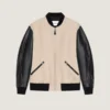 Blouson i blandet materiale med Givenchy Paris-broderi