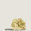Boudoir flate mules i skinn med rosenblader Boudoir flate mules i skinn med rosenblader