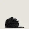 Boudoir flate mules i skinn med rosenblader Boudoir flate mules i skinn med rosenblader