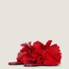 Boudoir flate mules i skinn med rosenblader Boudoir flate mules i skinn med rosenblader