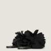 Boudoir flate mules i skinn med rosenblader Boudoir flate mules i skinn med rosenblader
