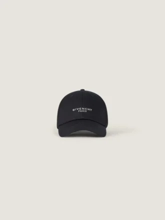 Brodert Givenchy Paris-cap i bomull