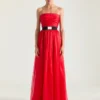 Bustier-aftenkjole i organza