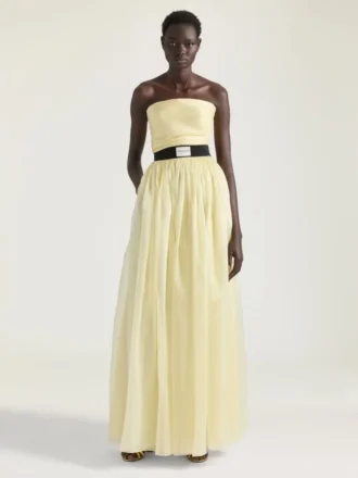 Bustier-aftenkjole i organza