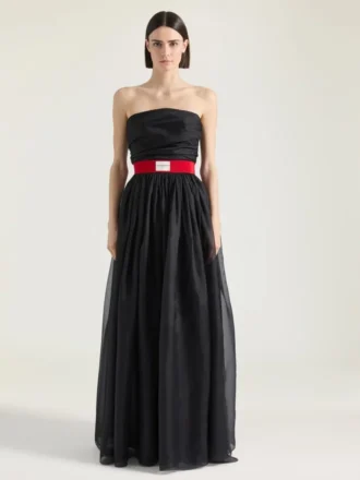 Bustier-aftenkjole i organza