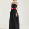 Bustier-aftenkjole i organza