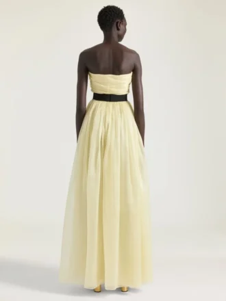 Bustier-aftenkjole i organza