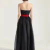 Bustier-aftenkjole i organza