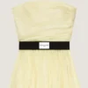 Bustier-aftenkjole i organza