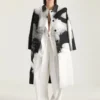 Car Coat i bomull med portrettjacquard