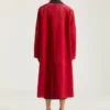 Car Coat i semsket skinn med skinnkrage Car Coat i semsket skinn med skinnkrage
