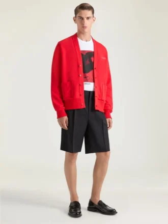 Cardigan i bomull med Givenchy Paris Gros Grain