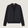 Cardigan i bomullstrikk med Givenchy Paris-jacquard
