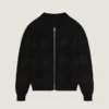 Cardigan med glidelås i bomull, brodert med Givenchy Paris