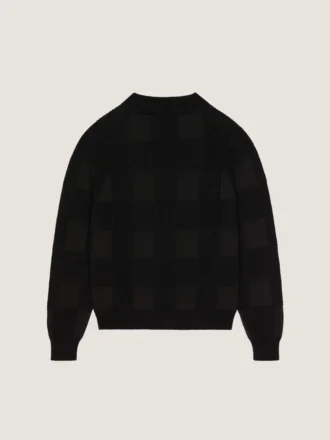 Cardigan med glidelås i bomull, brodert med Givenchy Paris