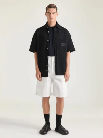 Skjorte i scuba med Givenchy Paris-lapp