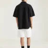 Cargo-bermudashorts i fiskebeinmønstret denim Cargo-bermudashorts i fiskebeinmønstret denim