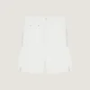 Cargo-bermudashorts i fiskebeinmønstret denim Cargo-bermudashorts i fiskebeinmønstret denim