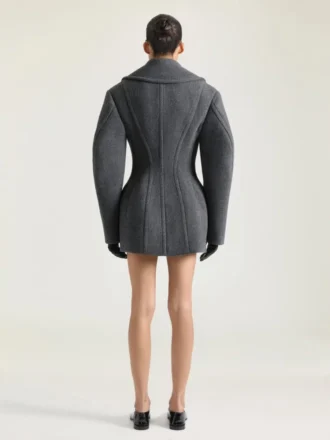 Cocoon-peacoat i ull