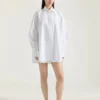 Cocoon-skjorte i poplin med Givenchy-broderi Cocoon-skjorte i poplin med Givenchy-broderi