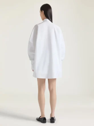 Cocoon-skjorte i poplin med Givenchy-broderi