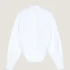 Cocoon-skjorte med snitt i poplin Cocoon-skjorte med snitt i poplin