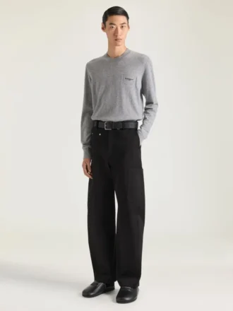 Genser i ull og kashmir med brodert Givenchy Paris