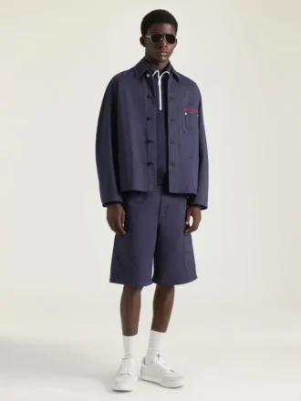 Couture-jakke i denim med brodert Givenchy Paris