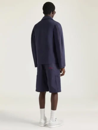 Couture-jakke i denim med brodert Givenchy Paris
