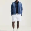 Couture-jakke med sømmer i mørkeblå denim Couture-jakke med sømmer i mørkeblå denim