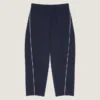 Couture-joggebukse i ull med pipingdetaljer